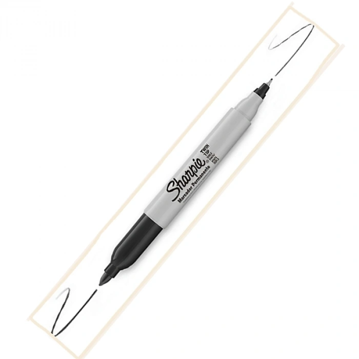 Sharpie Markör Permanent Twin Çift Uçlu Siyah S0811100