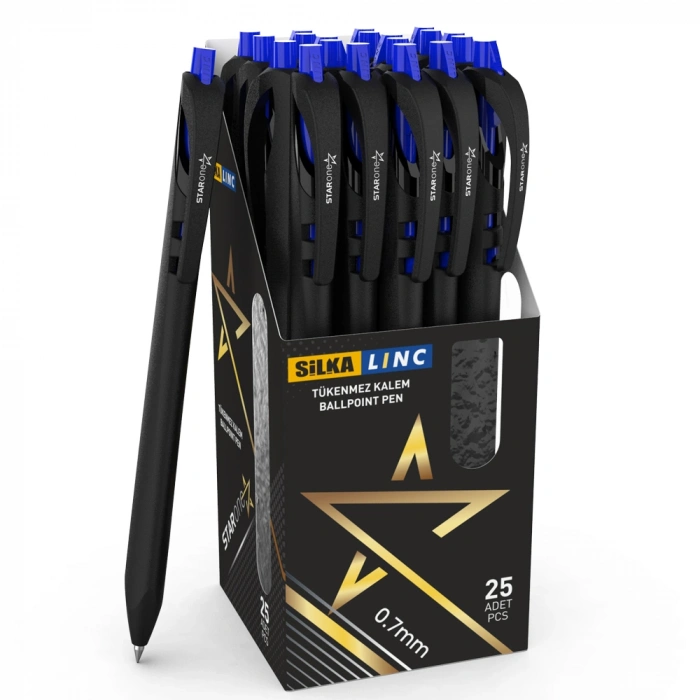 Silka Linc Tükenmez Kalem Starone 0,7 MM Mavi 25 Li