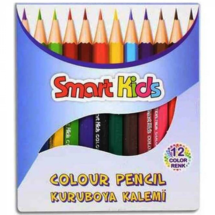 Smart Kids Kuru Boya Yarım Boy 12 Renk 2969