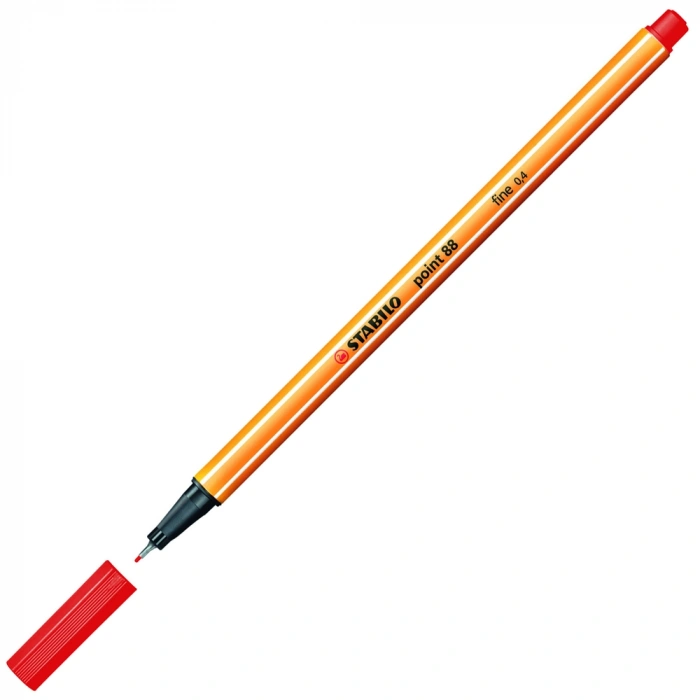 Stabilo Keçe Uçlu İnce Kalem 88 Point 0.4 MM Kızıl 88/48