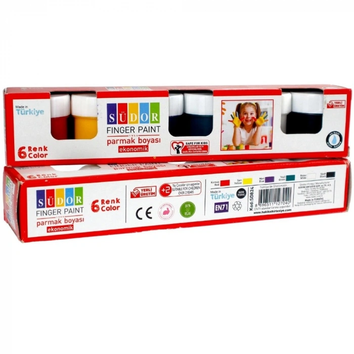 Südor Parmak Boyası 6 Renk Set 15 Ml Eko
