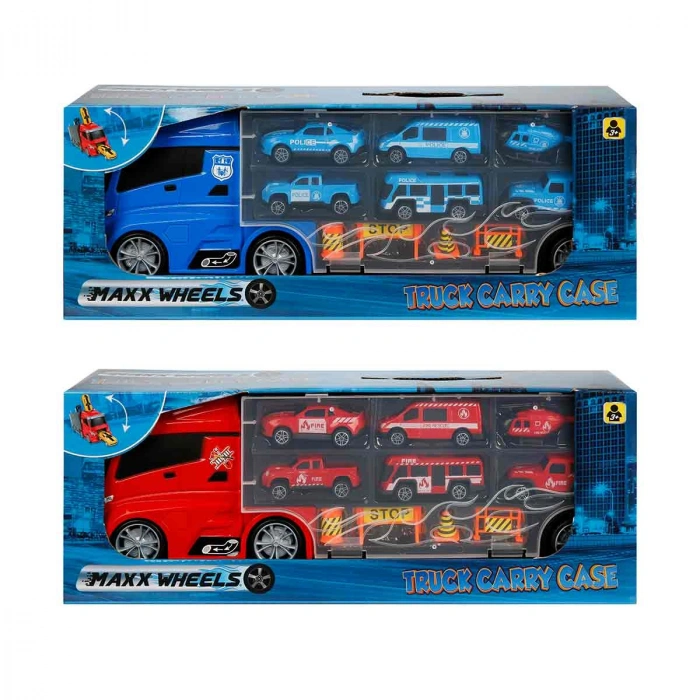 Sunman Oyuncak Maxx Wheels Transporter 40 cm 6 Araçlı Aksesuarlı Set 2 S00002327