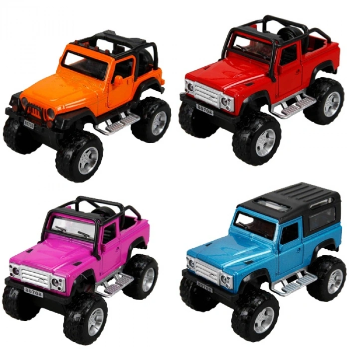 Sunman Oyuncak Sesli Ve Işıklı Metal Araba Safari Jeep 13 Cm FY80708