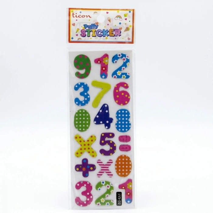 Ticon Puffy Sticker Rakam Tps-006/3
