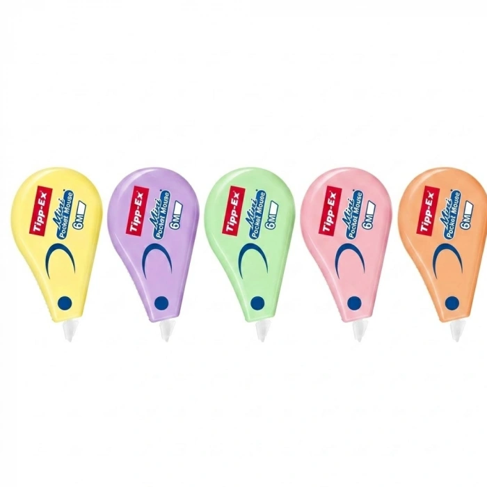 Tipp-ex Şerit Silici Mini Pocket Mouse Pastel Renkler 5 MM6 MT10 Lu