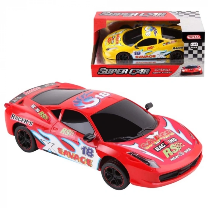Toysan Oyuncak Sürtmeli Yarış Arabası 1:16 Racing Süper Car