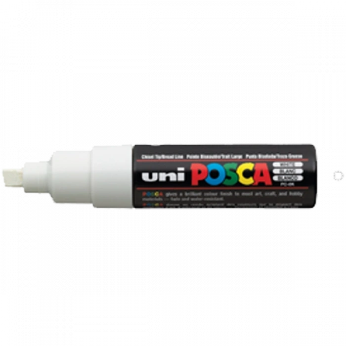 Uni-Ball Markör Boyama Posca Su Bazlı Poster 8.0 MM Beyaz PC-8K