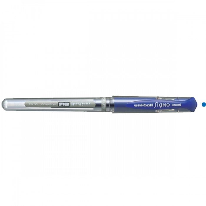 Uni-Ball Roller Kalem Signo Broad Jel Bilye Uç İmza Kalemi 1.0 MM Mavi UM-153