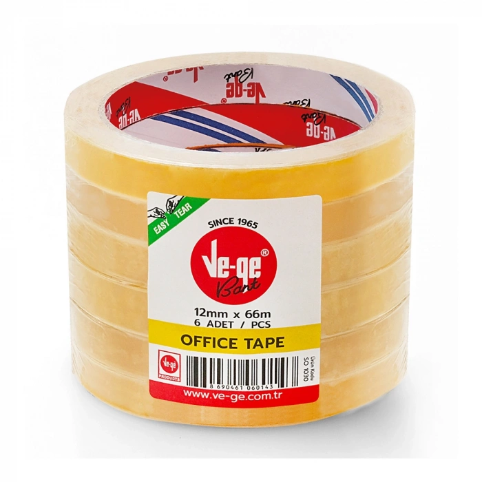 Vege Selefon Bant Office Tape 12x66 ( 6 Lı Paket)