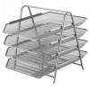 Bafix Evrak Rafı Metal Perforeli 4 Lü Gri BFX-MER9206G