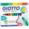 Giotto Keçeli Boya Kalemi Turbo Maxi 24 Renk 455000