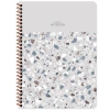 Keskin Color Defter Plastik Kapak Spiralli Terazzo 16,5x22,5 80 YP Kar.