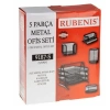 Rubenis Ofis Seti Metal 5 Parça Siyah 9187-S
