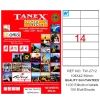 Tanex Laser Etiket 100 YP 105x42.69 Laser-Copy-Inkjet TW-2712