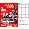 Tanex Laser Etiket 100 YP 63.5x25.4 Laser-Copy-Inkjet TW-2033