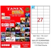 Tanex Laser Etiket 100 YP 70x30 Laser-Copy-Inkjet TW-2327