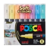 Uni-Ball Posca 0.7 Su Bazlı Poster Markörü Soft Renk 8 Li PC-1M/8C