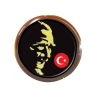 Vatan Rozet Atalı Siyah Baskı Yuvarlak VT620