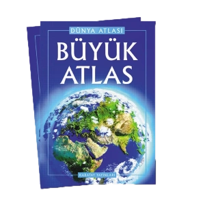 4E Atlas Büyük (Dünya Atlası) Karton Kapak Karatay Yayınevi