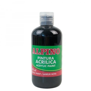 Alpino Akrilik Boya Şişe 250 ML Siyah DV000311