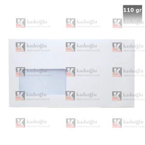 Asil Doğan Diplomat Zarf Extra Silikonlu Pencereli 10.5x24 110 GR Beyaz