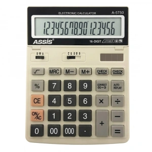 Assis Elektronik Hesap Makinesi 16 Hane Gri A-5750
