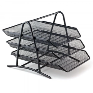 Bafix Evrak Rafı Metal Perforeli 3 Lü Siyah BFX-MER9205S