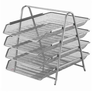 Bafix Evrak Rafı Metal Perforeli 4 Lü Gri BFX-MER9206G