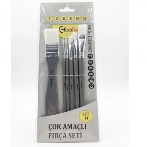 Bafix Fırça Seti Set-11 gri (1,2,6,8,10,12) 6 lı Bfx-Fır0002