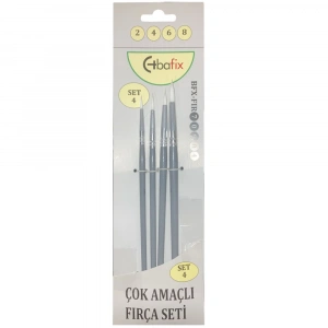 Bafix Fırça Seti Set-4 sap gri (2-4-6-8) 4 lü Bfx-Fır70904