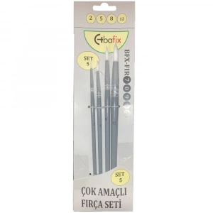 Bafix Fırça Seti Set-5 sap gri (2-5-8-12) 4 lü Bfx-Fır70905