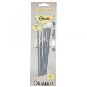 Bafix Fırça Seti Set-6 sap gri (3-5-8-12) 4 lü Bfx-Fır70906