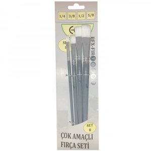 Bafix Fırça Seti Set-8 gri (1/4,3/8,1/2,5/8) 4 lü Bfx-Fır70908