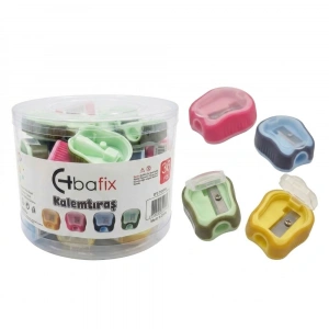 Bafix Kalemtıraş Kapaklı Pls. Kavanoz BFX-TS003B