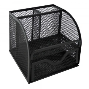 Bafix Masaüstü Kalemlik 4 Lü Metal Siyah mmk9061s