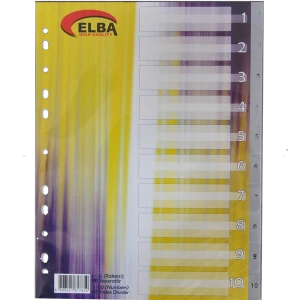 Bafix Seperatör 1-10 Rakamlı Plastik A4
