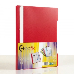 Bafix Telli Dosya Plastik XL Kırmızı A4