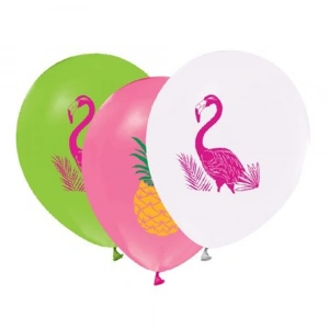 Balonevi Balon 2+1 Flamingo Baskılı 12 8 Li