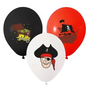Balonevi Balon 3+0 Korsan Baskılı 12 Pastel 100 Lü