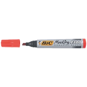 Bic Markör Permanent Kesik Uçlu Kırmızı 2300 03