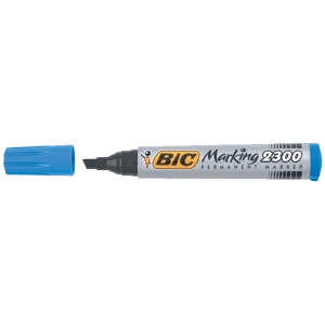 Bic Markör Permanent Kesik Uçlu Mavi 2300 06