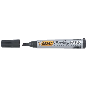 Bic Markör Permanent Kesik Uçlu Siyah 2300 09