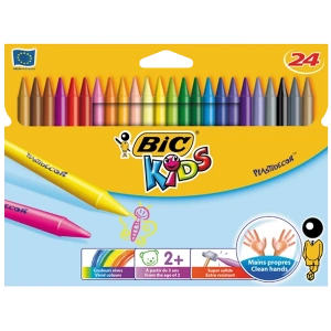 Bic Pastel Boya Plastidecor Karton Kutu Yuvarlak 24 Renk 829772