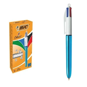 Bic Tükenmez Kalem Shine 4 Colours Mavi Gövde 12 Lİ 949896