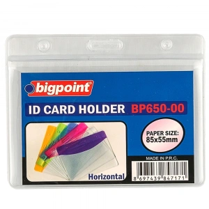 Bigpoint Kart Poşeti Yatay Korumalı 85X55mm Şeffaf Bp650-00