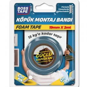 Boss Tape Çift Taraflı Köpük Bant Beyaz 15Kg