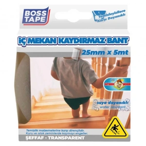 Boss Tape İç Mekan Şeffaf Pvc Kaydırmazlık Bandı Bt-10005