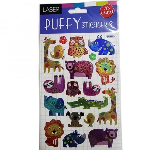 Bu-Bu Damla Stickers Karışık Hayvanlar BUBU-PUF-6207