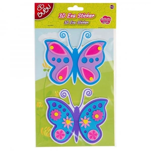 Bu-Bu Eva Sticker 3D Büyük 12 Li (ST039/......044)