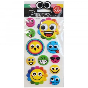 Bu-Bu Puffy Stick Oynar Gözlü Gülen Çiçekler 9x21 BUBU-SWP-2202